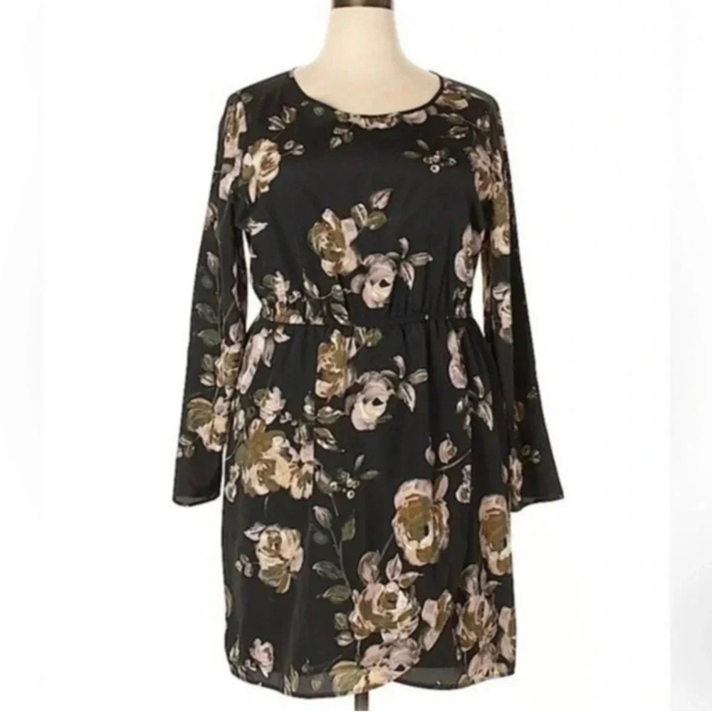 J. Crew | Black Gold Floral Long Sleeve Cocktail Dress Women’s Size 12 NWT - Picture 5 of 5